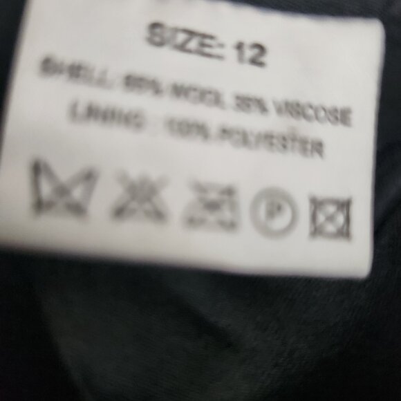 Edina Ronay London Black Wool Double-Breasted Pea Coat Small S - Picture 6 of 14